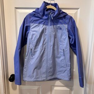 The North Face Women's Jacket, in a two-tone blue/ purple color